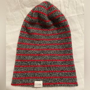 Coal striped beanie